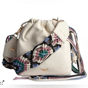 ZADIG & VOLTAIRE Rock Go Leather Bag with Macrame Strap